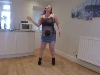 Curvy Mom in Denim Skirt Striptease, Free adult clip 69 | xHamster